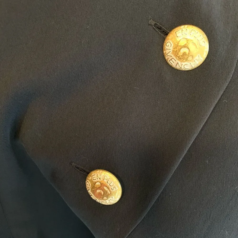 GIVENCHY EN PLUS Navy Button Down Dress - Picture 6 of 10